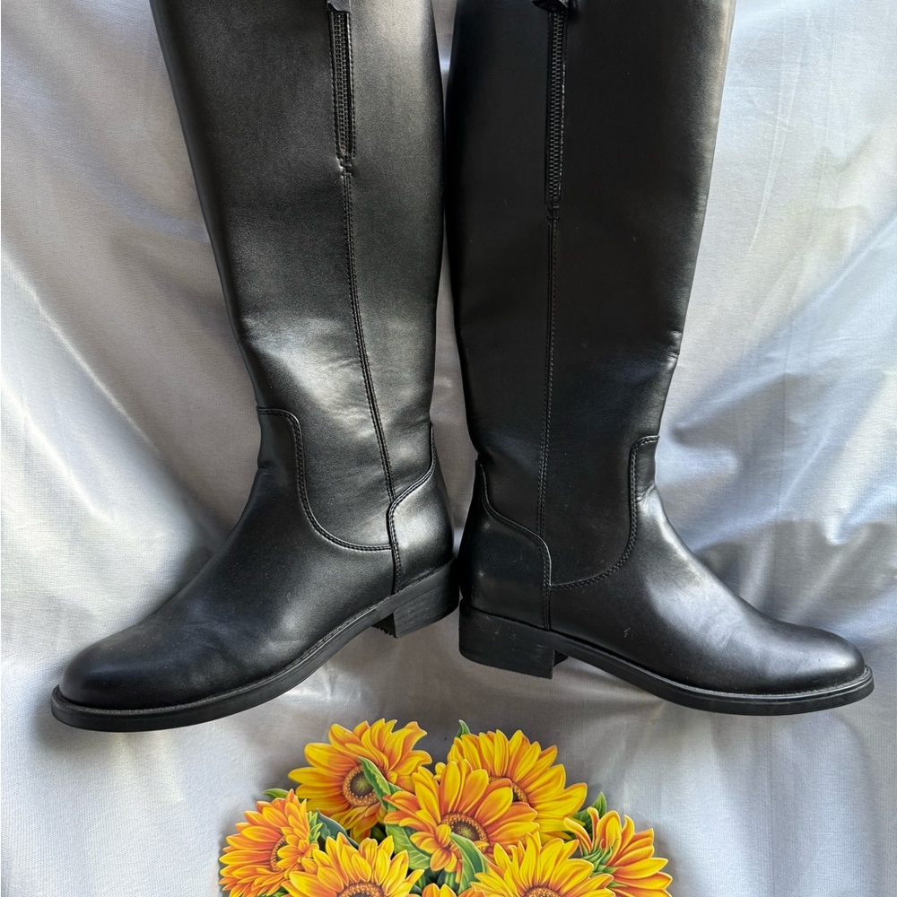 ☔️ COLLEGE AQUA Riding Boots 👢 🐎 EUC low heel - Picture 2 of 15